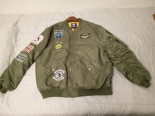 Jacket Bomber  Avidace Classic Nylon Quilt Lined Olive Green Women Size XXL
