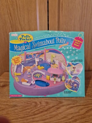Vintage BOXED 1997 - Polly Pocket Magical Swimabout Rare Bluebird 