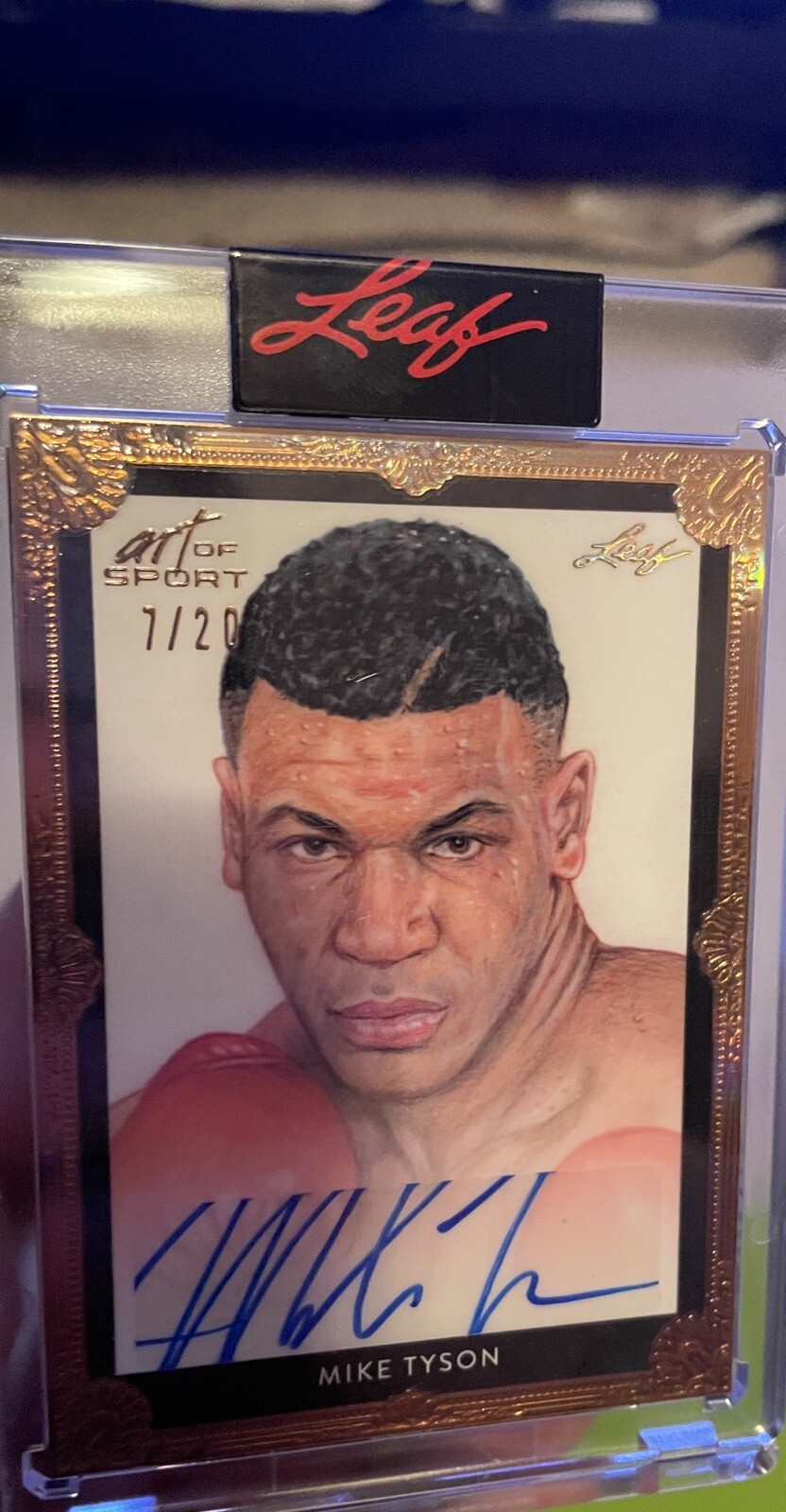 2021 LEAF ART OF SPORT AUTO EMERALD HOLO BAMT1 MIKE TYSON HOF /20