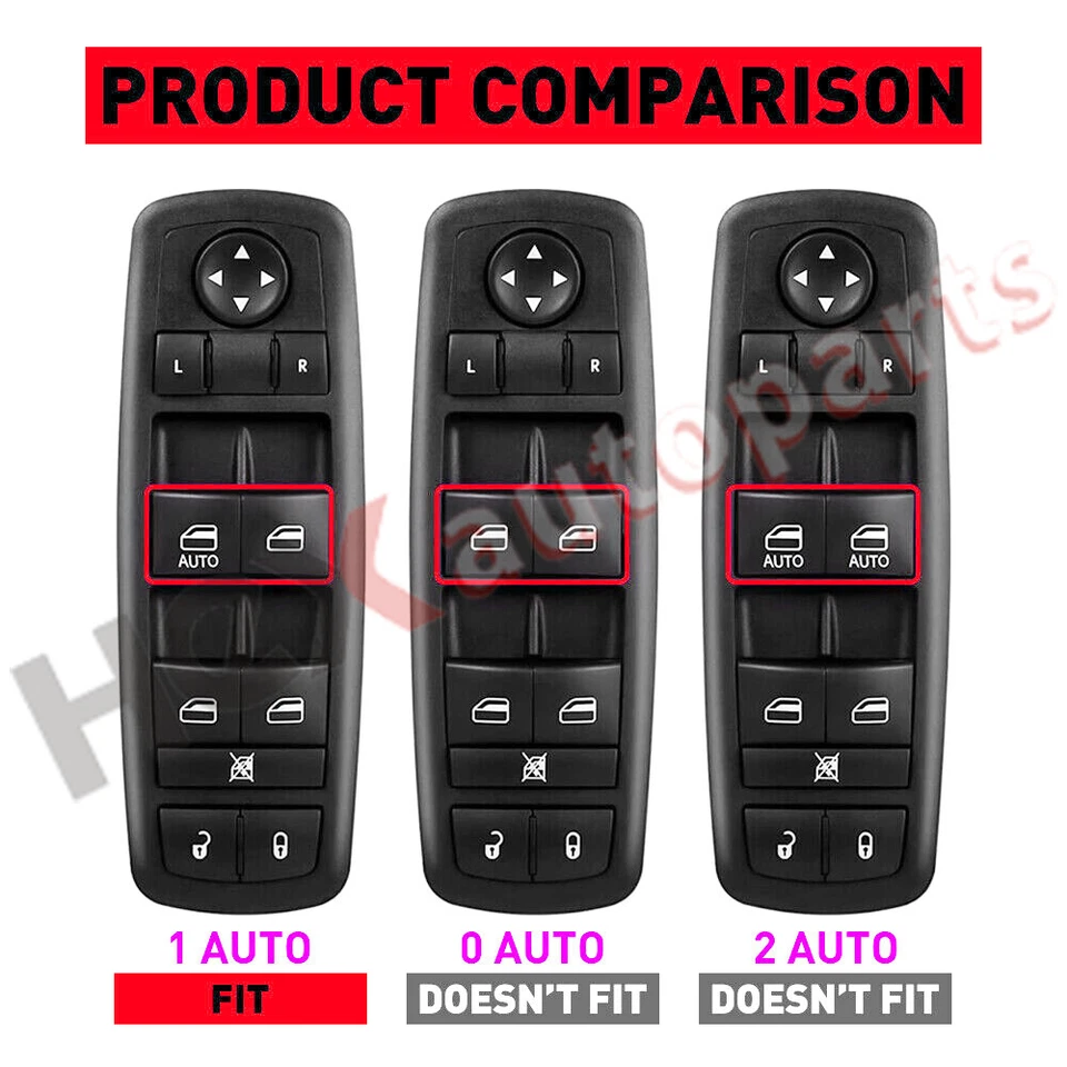 Главный выключатель стеклоподъемника со стороны водителя подходит для Jeep Liberty Dodge Nitro Journey 2012 года выпуска - Изображение 4 из 4