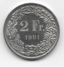 Monete Svizzere 2 FRANCHI ANNI 1981 - 1982 - FIOR DI CONIO
