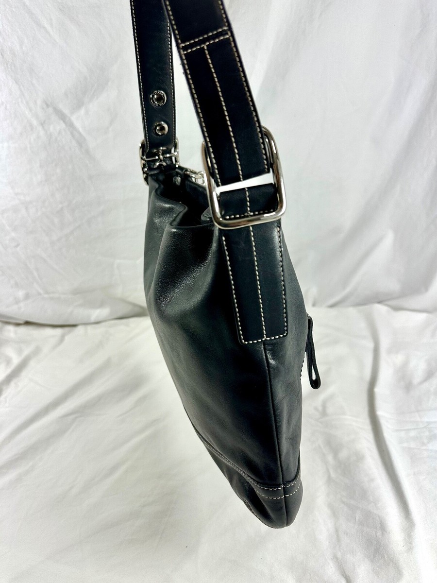 Genuine vintage COACH 1415 black leather Legacy slim tassel duffle