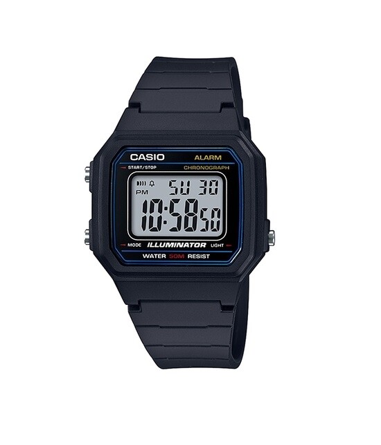 Casio W-217H-1A Kids Mens Watch Digital Stopwatch Alarm WR W-217