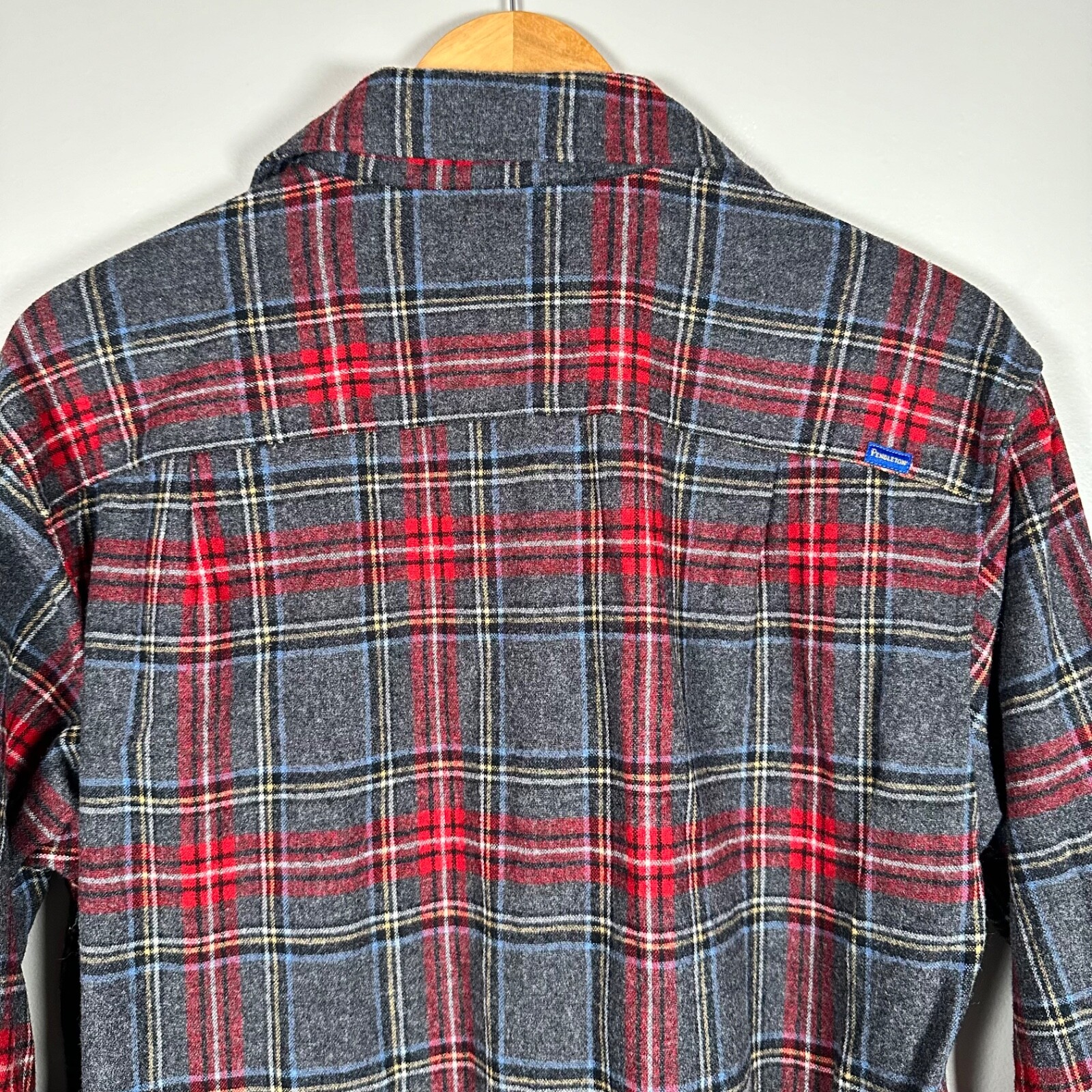 Pendleton Virgin Washable Wool Grey/Red Solo Plai… - image 11