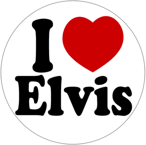 I Love Elvis - 10 Pack Circle Stickers 3" x 3" - Picture 1 of 1