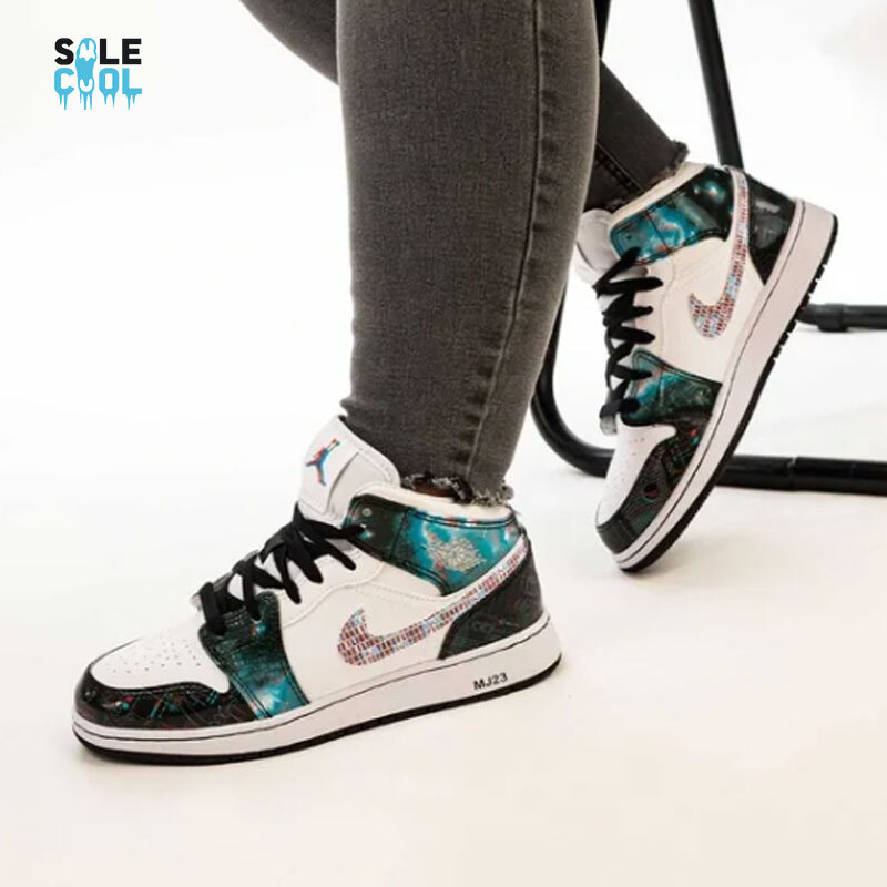 Air Jordan 1 AJ1 Mid SE GS Take Flight White Crimson Blue Air Jordan 1 AJ1 Mid SE GS Take Flight White Crimson Blue