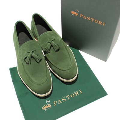 Pastori NWB Quintillius Suede Loafers / Drivers Size 44 US 11 Agave Green