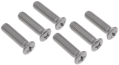 (6)47-66 Chevy Truck Premium Polished Stainless Door Mirror Arm Mounting Screws