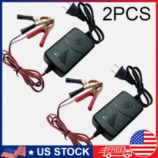 2PCS Car Battery Charger Maintainer 12V Trickle RV for Motorcycle Truck ATV Auto