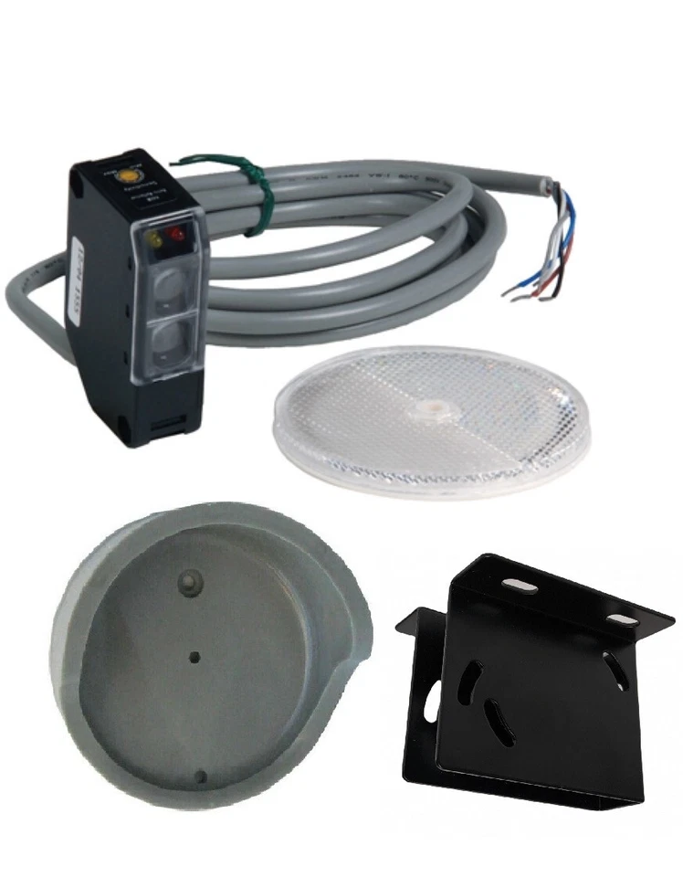 EMX NIR 30ft Retro Reflective Photoeye Sensor 12V - 240V Gate Openers w/ Cover