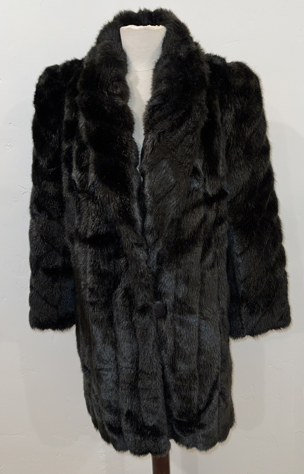 Vintage Faux Mink Fur Coat 1970’s Gem