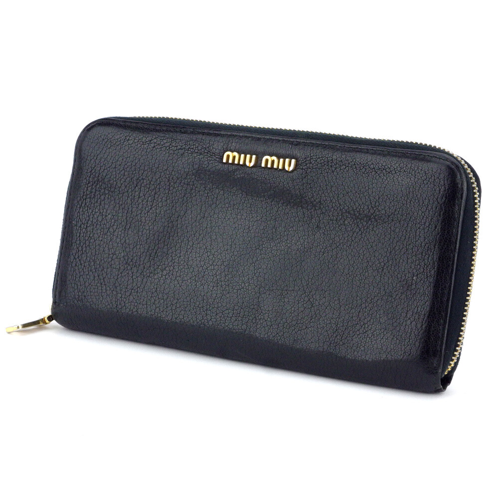 miu miu wallet logo leather Authentic used E1518 | eBay