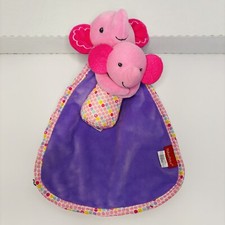 Fisher Price Elephant Security Blanket Baby Lovey Rattle Plush Toy Pink