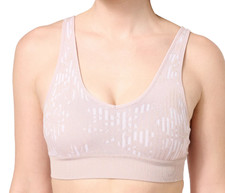 Anybody Floral Jacquard Wirefree Bra Removable Cups Small Natural A602886 9743