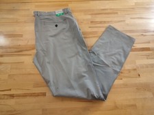 Men's Greg Norman Signature 4-Way Stretch Classic Golf Dress Pants 38Wx34L Gray