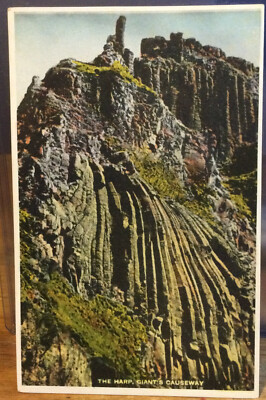 Irish Postcard THE HARP Columnar Basalt Giant's Causeway Northern