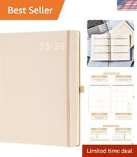 Luxurious 8.5" x 11" Leather Planner 2025-2026 - Monthly/Weekly Pages + Stickers