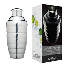 Cocktail Shaker Stainless Steel Kitchencraft Barcraft Easy Grip Metal 500 ml
