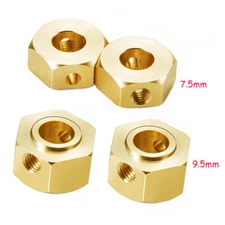 For Axial SCX6 RC Car AXI05000 Brass Extended Wheel Hubs Hex Adapter 7.5MM 9.5MM