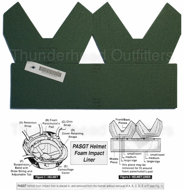 USGI Kevlar PASGT Helmet Foam Impact Liner Military ACH Mich TBH 
