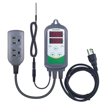Inkbird Temperature Controller Outlet ITC-308S NTC Sensor Removable Heat Cool US