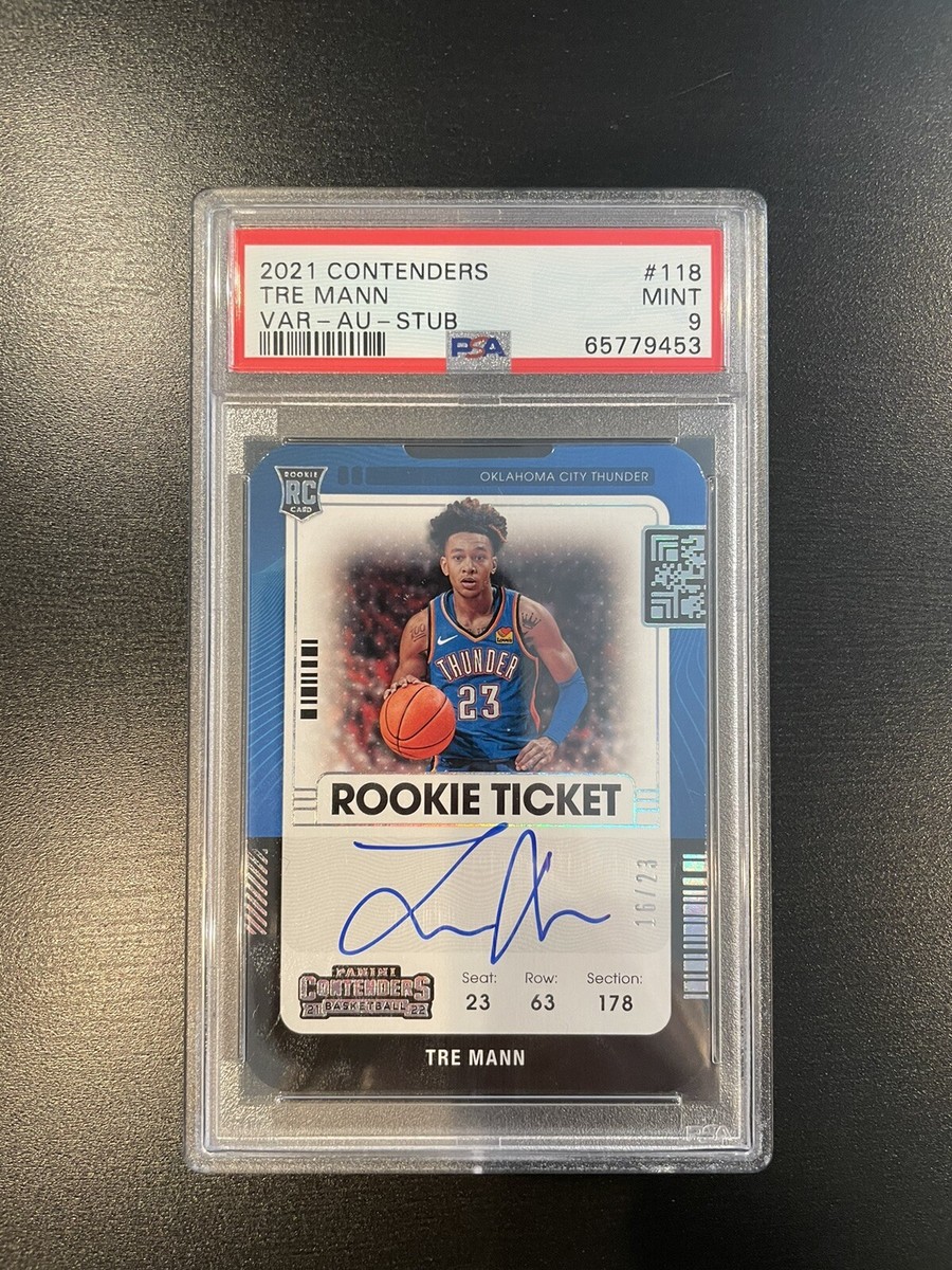 2021-22 Contenders Tre Mann Variation Rookie Ticket Stub Auto RC 
