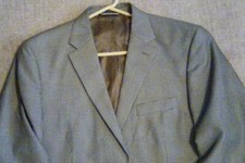 Men  s Nautica Sports Coat 42 L Blazer Black  Blue Houndstooth