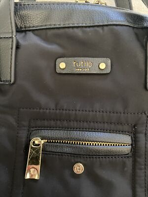 Tutilo New York Black Nylon Backpack Work School Diaper Bag  display picture 1