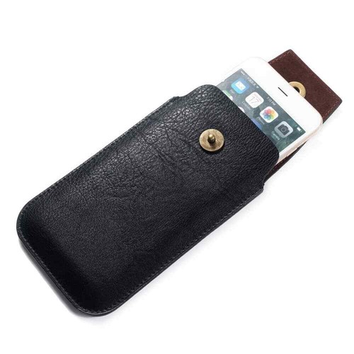 Étui Ceinture Horizontal Pour Oppo Reno8 Lite (2022) - Cuir Et Nylon Noir - Neuf
