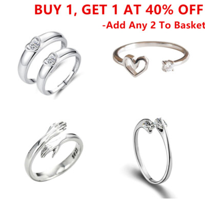 Verstellbarer Ring 925 Sterlingsilber For You Love Hochzeit Verlobung Geschenk UK