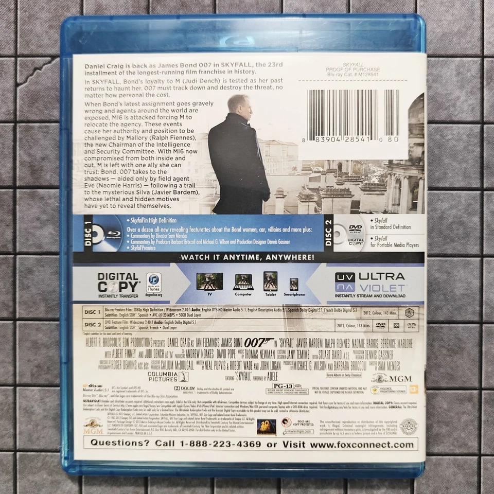 007: Skyfall - (Blu-ray + DVD) - EXCELLENT Foto 3 de 3