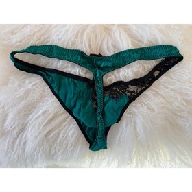 AGENT PROVOCATEUR SOIREE NAYELI Green Silk Thong NWOT 4 $335