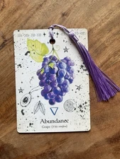 Green Witch Oracle Tarot Bookmark Botanical Garden Magick Card  #23 Abundance