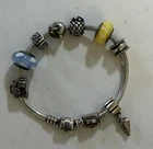 Pandora Sterling Silver Charm Bracelet w/ 9 Charms