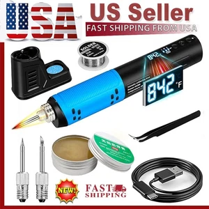 Kit de fer à souder sans fil LED Outil de soudage portatif 392°F à 842°F