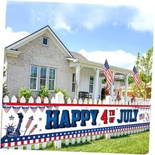 KatchOn, Happy Labor Day Banner - 120x20 Inch, Patriotic Yard Banner | White