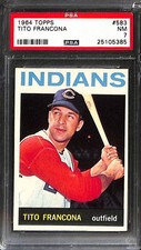 1964 TOPPS #583 TITO FRANCONA PSA 7 NM 25105385 