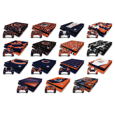 OFFIZIELLE NFL CHICAGO BEARS VINYL SKIN DECAL FOR PS4 SLIM CONSOLE & DUALSHOCK 4