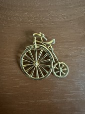 penny farthing or high-wheel bicycle Style Brooch