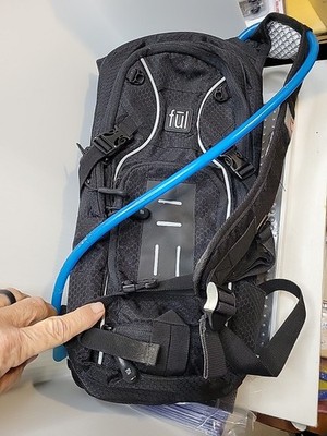 FUL Backpack Hiking CamelPak Hydration Pack Camel Pak Travel Gray Expandable 2.0