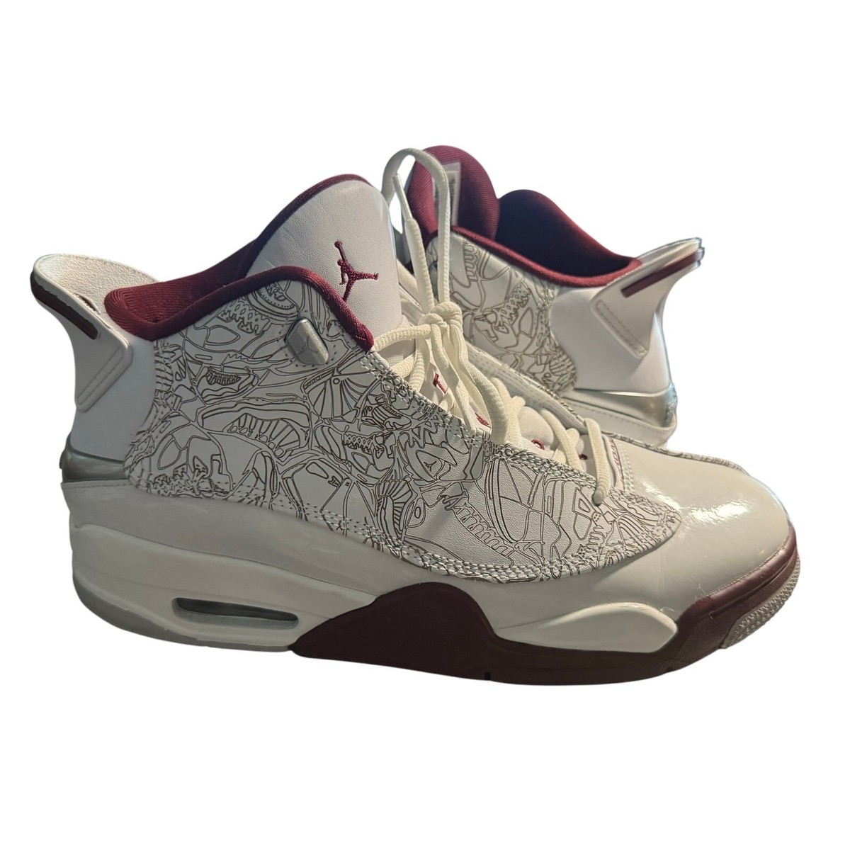 Nike Air Jordan Dub Zero White Cherry Wood Red Flint Grey  display picture 1