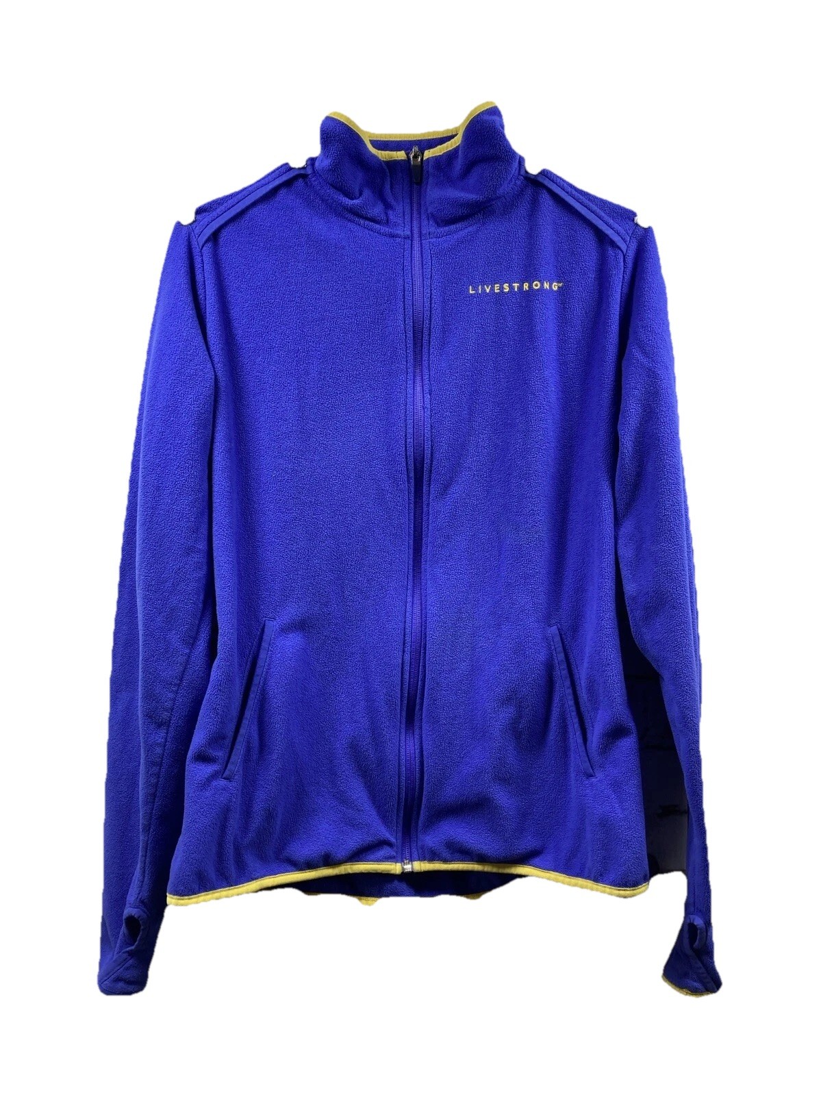 Vintage Nike Livestrong Purple Full-Zip Fleece Jacket Women’s Size L 12-14 thumbnail 4