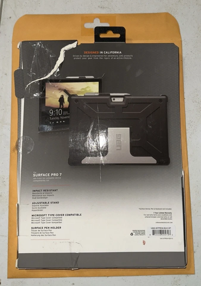 NEW Urban Armor Gear UAG Microsoft Surface Pro Case Metropolis Series Black - Image 3 of 4