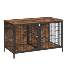 MAHANCRIS Dog Crate Furniture for 2 Dogs, 43.3 Dog Kennel with Removable Divi...
