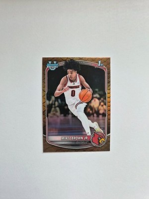 Mikel Brown Jr. - 2025-26 Bowman Basketball Chrome #BCP-12 - Reptilian Refractor