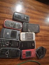Parts/repair Lot of 10 Old Cell Phones Various , Flip  Feature Not Tested