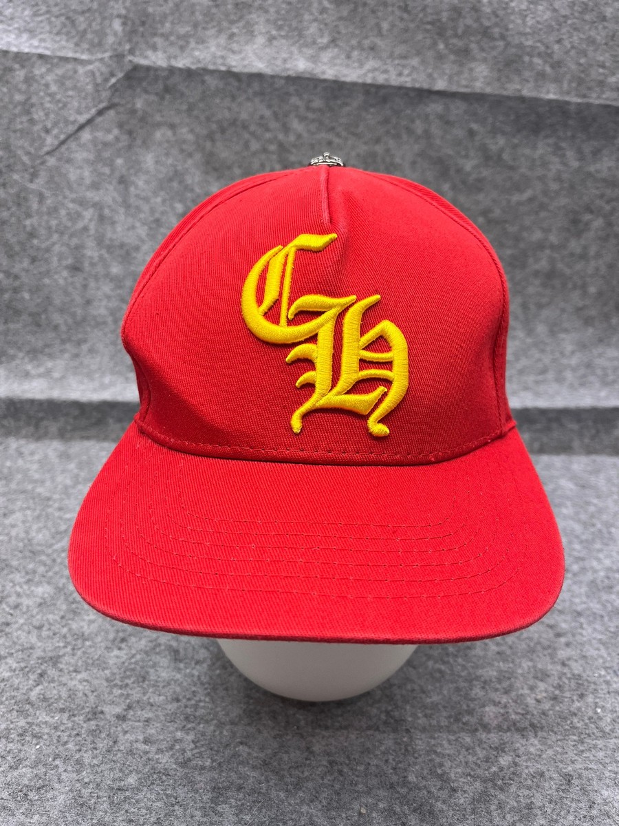 Chrome Hearts Hat Cap Snap Back Adult One Size Red Yellow