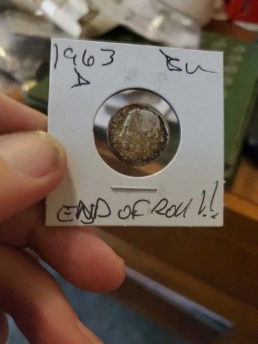 1963 D Roosevelt Silver Dime End Of Roll Toning Both Sides Uncirculated #2