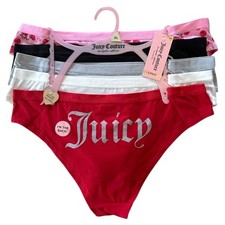 Juicy Couture Women's Set of 5 Cotton Spandex Tag Free Panties Sz XL Multicolor