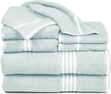 8PC Bathroom Towels Set - 575GSM 100 Cotton Bathroom Essentials with 2 Bath